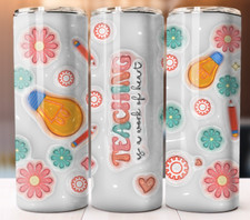 Teacher Gifts School Tumbler 20oz Travel Cup Mug Stainless Steel W/ Straw