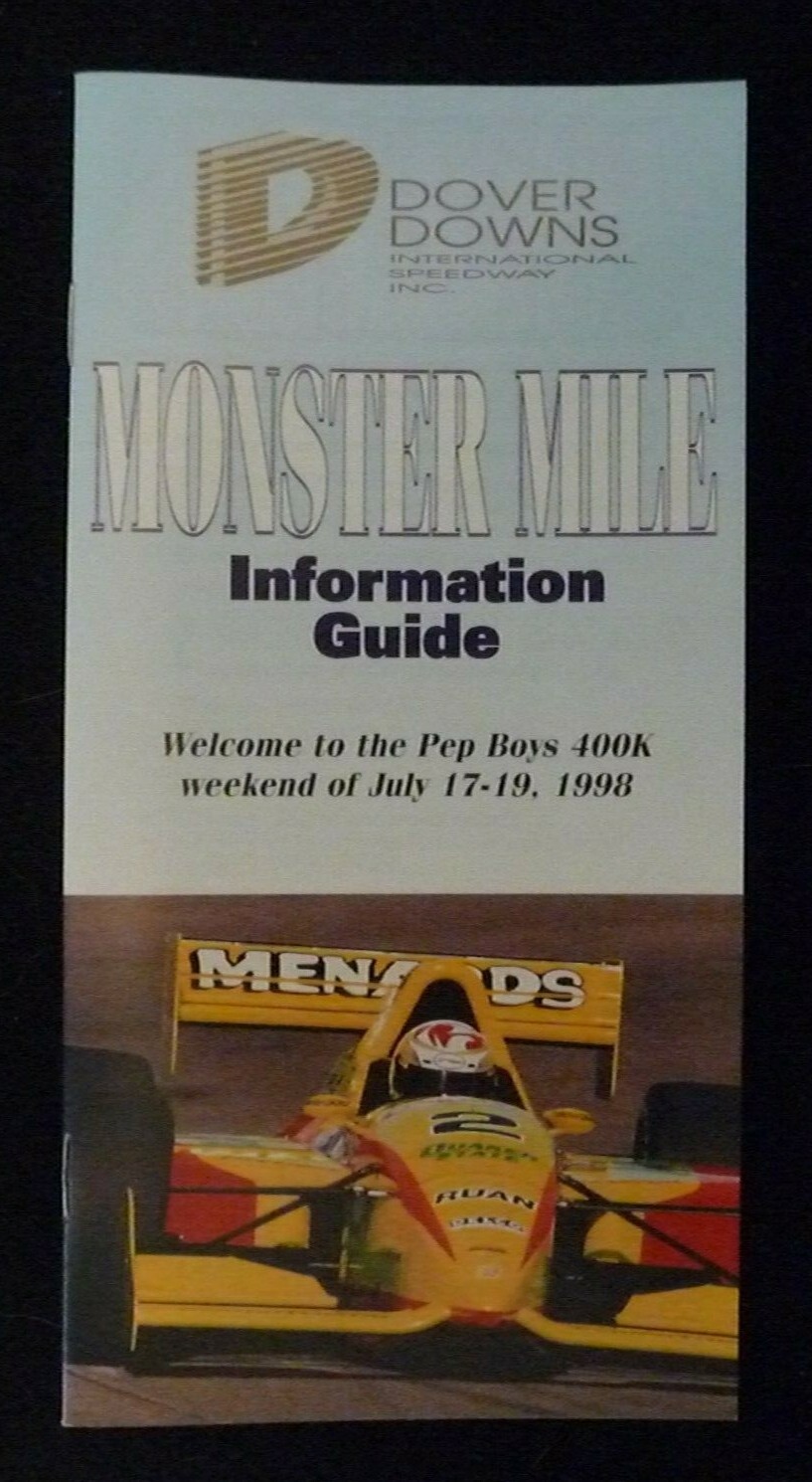 DOVER DOWNS MONSTER MILE INFORMATION GUIDE 1998 | eBay