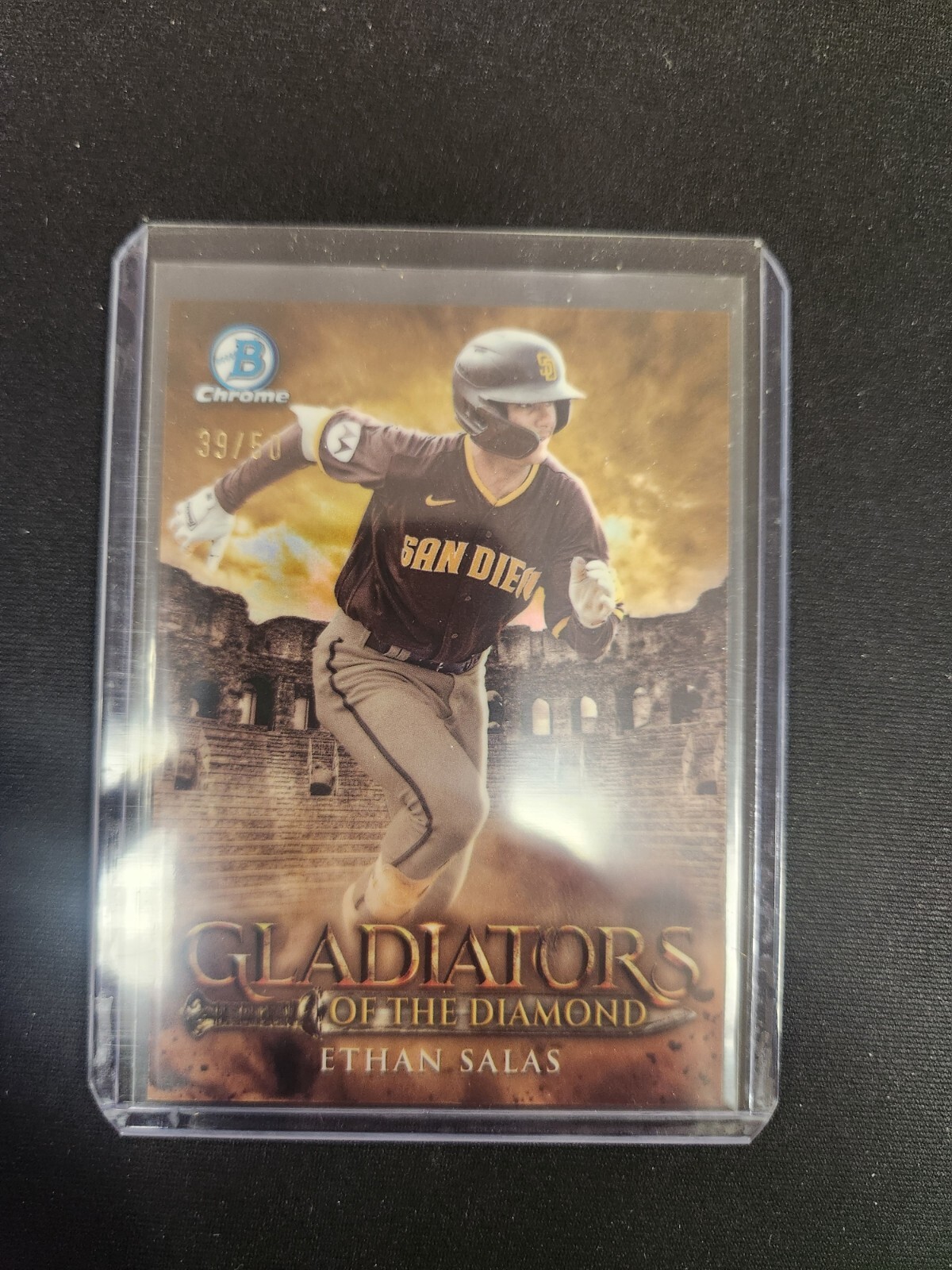 2024 Bowman Chrome Ethan Salas Gladiators Of The Diamond Gold #39/50