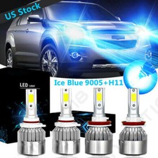 Blue 9005h11 Combo Led Headlight Bulbs Hi-low Beam C6 For Chevy Equinox 2010-17