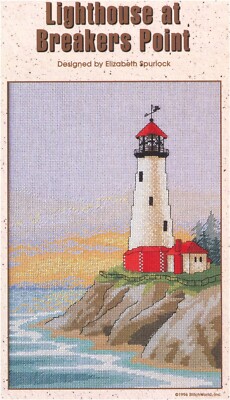 StitchWorld LIGHTHOUSE AT BREAKERS POINT Cross Stitch Charts Leaflet Only coast