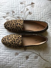 J Crew Women  s Leopard Print Calf Hair Flats Size 8.5 New Flats