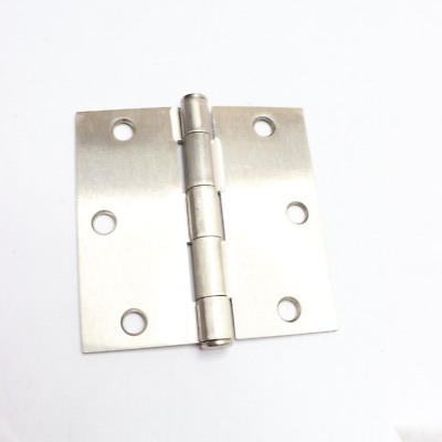 2-Pk) Door Hinge Square Corner Satin Nickel 3-1/2