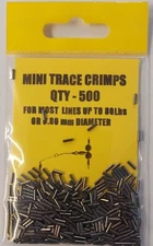 500 x MINI TRACE CRIMPS 5mm LONG x O.80mm BORE    SEA / PIKE FISHING