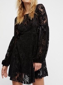 crochet lace mini dress