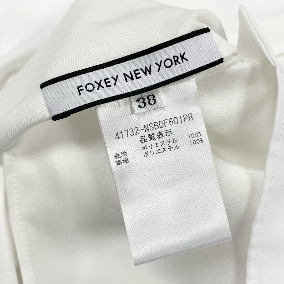 FOXEY - FOXEY Blouse &quot;Hampton&quot; ホワイト 38 54l25 7 FOXEY NEW YORK Foxy 41732 Hampton Long Sleeve Shirt