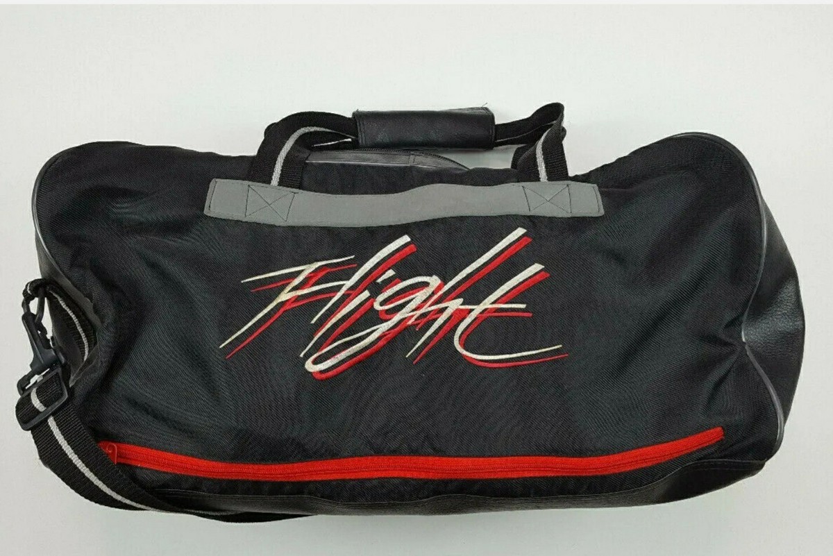 🚨🔥Vintage Nike Flight Jordan 90s Black Leather Gym Duffle