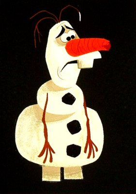 DISNEY POSTKARTE - FROZEN 2013 - OLAF IST TRAURIG - DIGITALE KONZEPTKUNST - BILL SCHWAB
