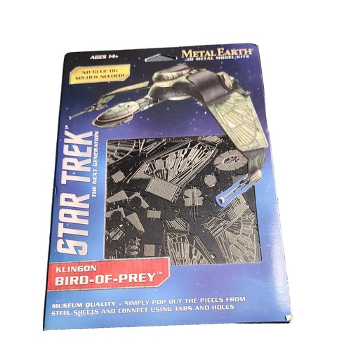 Metal Earth Star Trek Bird Of Prey – Maquette 3D 10,5x7,6x4,3 Cm – 2 Feuilles, Collectionneur