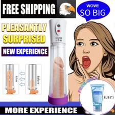 Vacuum Electric Penis Pump Rechargeable Male Masturbator for Men Enlarger Growth