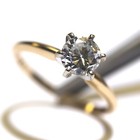 GIA 14k Yellow gold .95ct SI1 E round diamond solitaire engagement ring 2.1g — photo 7