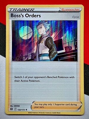 Boss s Orders 132/172 Brilliant Stars Holo Rare Pokémon PACK FRESH