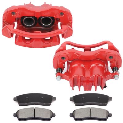 Rear Brake Calipers w/ bracket & Pads For 00-05 Ford Excursion Driver Passenger