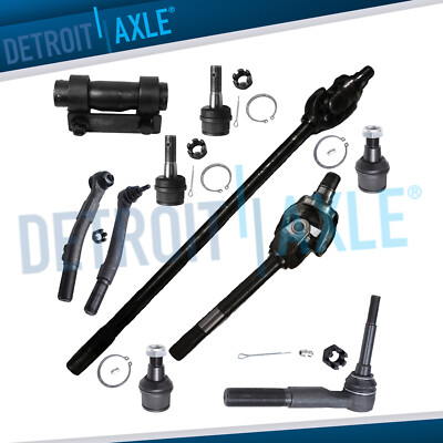 4WD Front Axle Shafts Tie Rods for Ford F-250 F-350 Super Duty Dana 60 4x4