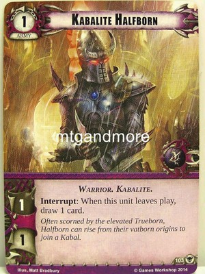 Warhammer 40000 Conquest LCG - Kabalite Halfborn  #103 - The Threat Beyond