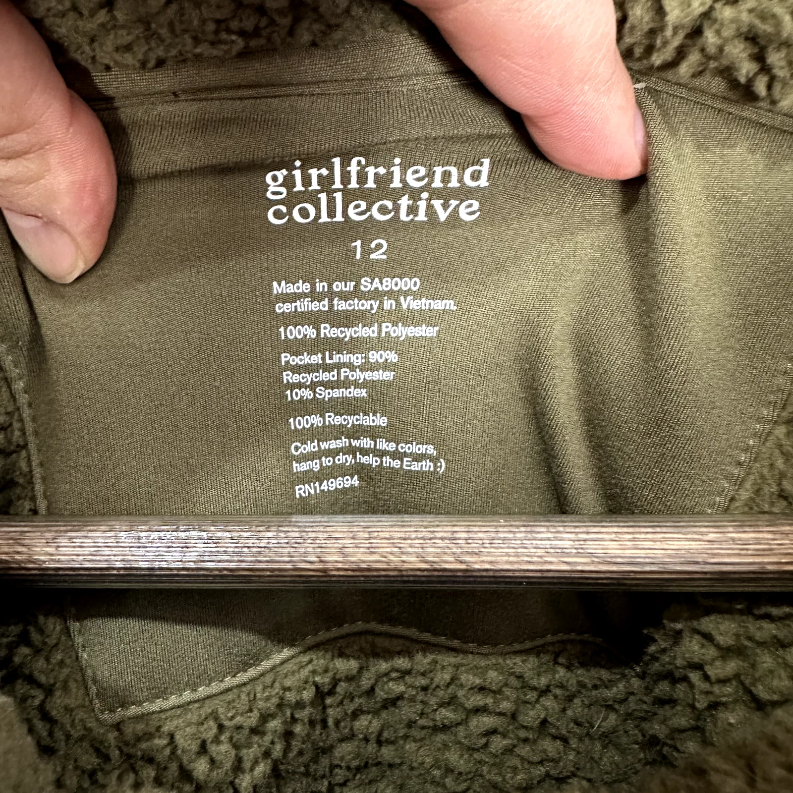 girlfriend-collective 1/2 zip fleece oversized cozy sweatshirt