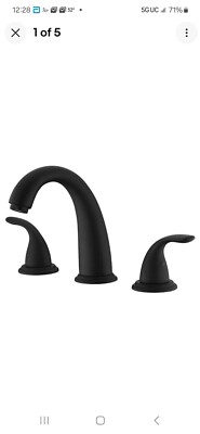 Sumerain Matte Black Traditional Double Handle Roman Tub Mount Faucet S2142DS