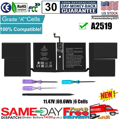  A2519 Battery For Apple MacBook Pro 14'' A2442 M1 2021 Year MKGR3LL/A EMC 3650