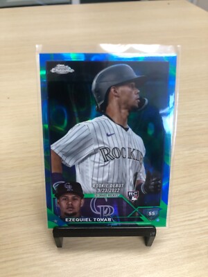 2023 Topps Chrome Update Ezequiel Tovar Lava Lamp Refractor SSP Rookie RC /125