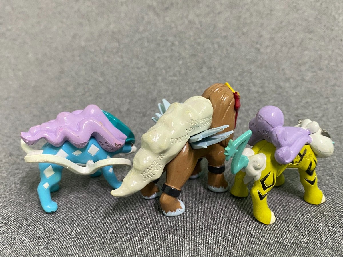 Figurines Pokémon TOMY Moncolle CGTSJ - Raikou, Suicune & Entei - État Excellent