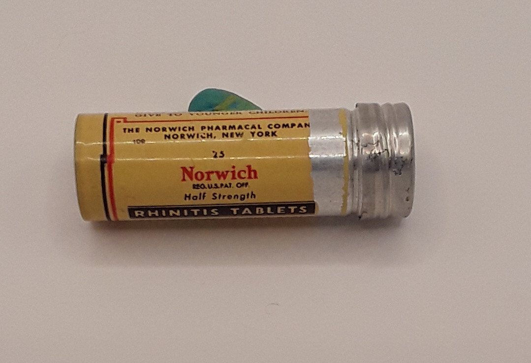 Vintage Norwich aspirin Tablets Tube Tin eBay