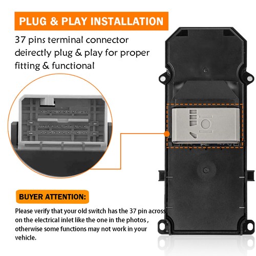 New Driver Left Master Power Window Door Switch For 2008-12 Honda Accord EX&EXL - Picture 5 of 21