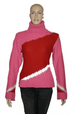 Mogul Punky Strickpullover Pullover Kragenpullover Gr.L