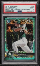 2018 Bowman Chrome Prospects Aqua Shimmer Refractor Sean Murphy PSA 9 MINT 04hd
