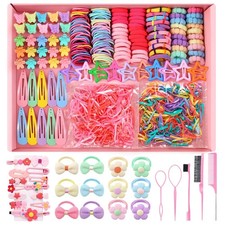 946 Pcs Hair for Girls, Colorful Hair Bands Elastic Hair Ties with Cute Hair ...