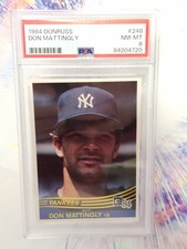 Don Mattingly Rookie 1984 Donruss #248 Yankees RC Card PSA 8 NM-MT Yankees 