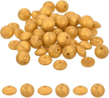 100Pcs Silicone round  Lentil Beads, 12Mm, DIY Crafts