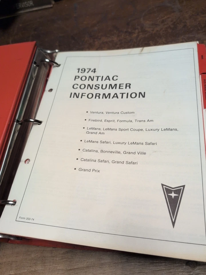 1974 Pontiac дилер альбом шоу-рум оригинальный Firebird Trans AM LeMans Grand Prix - Изображение 2 из 4