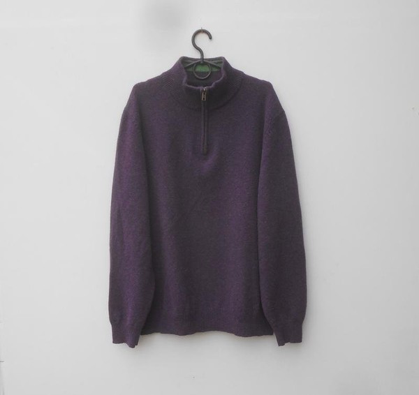 Men Boden Sweater Purple Wool 44 / XXL / 52
