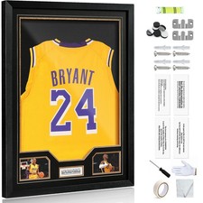 Jersey Frame Display Case, Large Clear Acrylic Shadow with UV Protection for ...