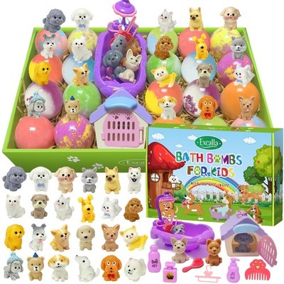 Bath Bombs for Kids with Surprise Toys Inside, 20 Kids Bath Bombs with Dog Pu...
