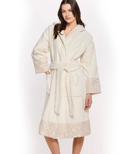 Accappatoio Cappuccio Spugna Cotone LIUJO NEW Bordi Raso LOGO Liu Jo Uomo Donna