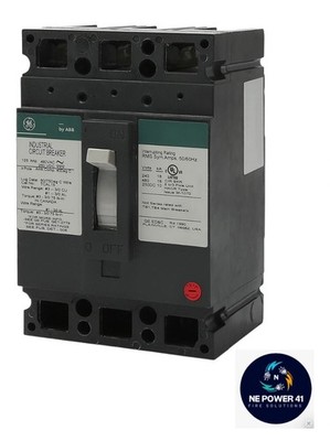 TED136Y100 - General Electric 3 Pole 100 Amp 600V Molded Case Circuit Breaker 