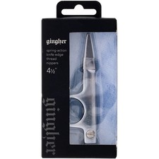 Gingher Spring-Action Knife Edge Thread Nippers Scissors, 4 1/2"