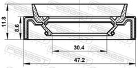 Febest Reparatursatz, Bremssattel 0475-DJR FüR Chrysler Dodge Mitsubishi