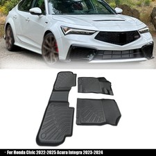 Usa Floor Mats Liners Black For Honda Civic 2022-2025 Acura Integra 2023-2024 Usa Floor Mats Liners Black For Honda Civic 2022-2025 Acura Integra 2023-2024
