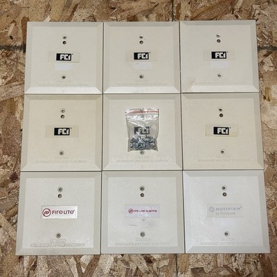 LOT OF 9 SYSTEM SENSOR MODULE FACE PLATES IVORY - PRE-OWNED