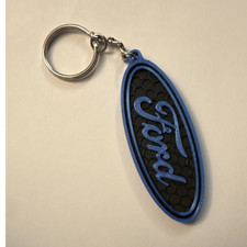 Ford Black and Blue Oval Logo Collectible Keychain
