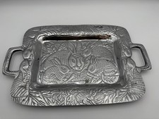 VTG Arthur Court Bunny Large Aluminum Alloy India Serving Tray 19x12