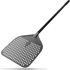 Pala Forata per Pizza Paletta Alluminio Anodizzato Duro Manico 89cm Rimovibile