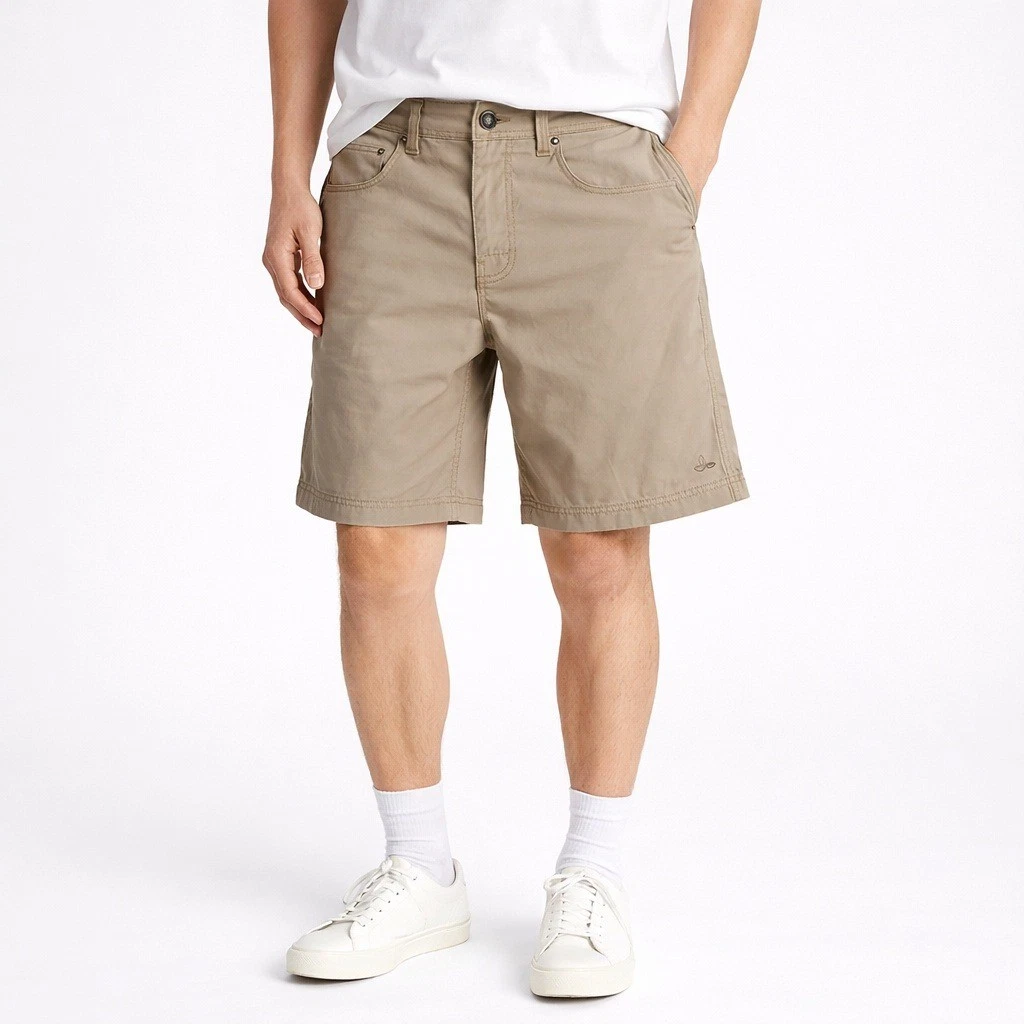 Prana Brion Shorts Mens 34 Khaki Tan Stretch Hiking Outdoor M3BRIO113
