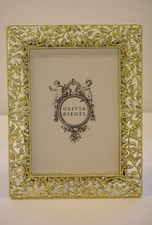 Olivia Riegel Crystal "Gold Festoon" 5x7 Photo Frame