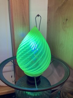 Vaseline Opalescent Swirl Shade