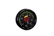 Aem 30-0307 X-series Oil Pressure Gauge 0-150psi 0-10bar 2-116 Black Bezelface