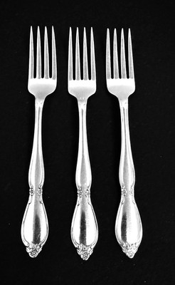 ONEIDA Stainless CHATELAINE Set Of 3 DINNER FORKS 7 1/4'' Community Glossy