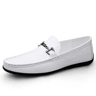 Soft Genuine Leather Loafers Slip on Casual Driving Shoes Men Outdoor Sneakers
